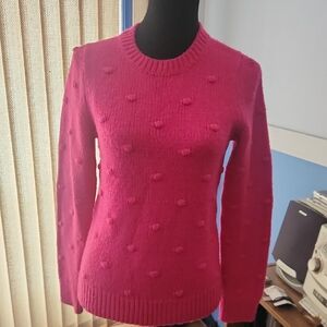 Lucky Brand Women's Fuchsia Textured Sweater